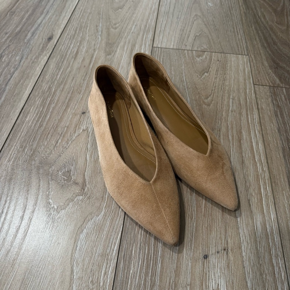 & Other Stories suede pointed ballerina flats size 38 - Picture 3 of 7